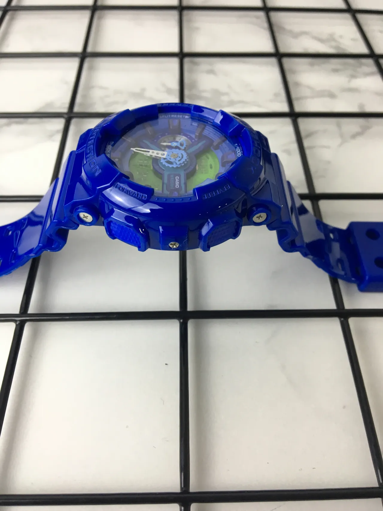 Casio G-Shock GA-110 Translucent Blue Lime Green Sports Watch 5