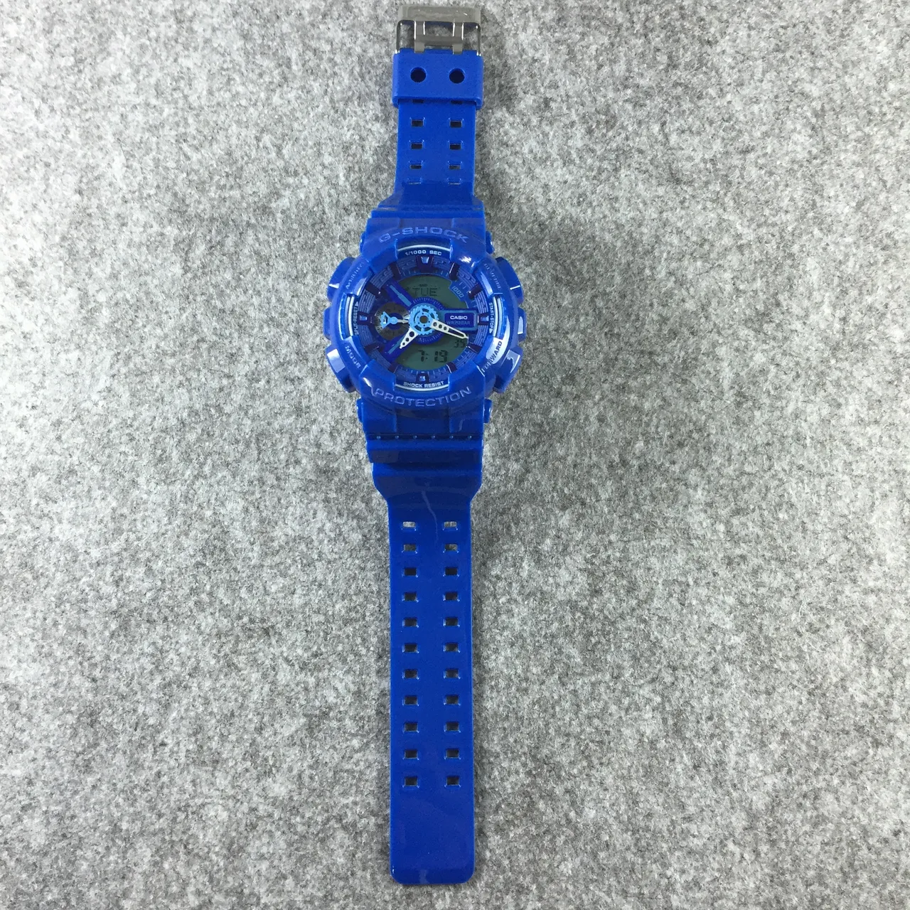 Casio G-Shock GA-110 Translucent Blue Lime Green Sports Watch 12