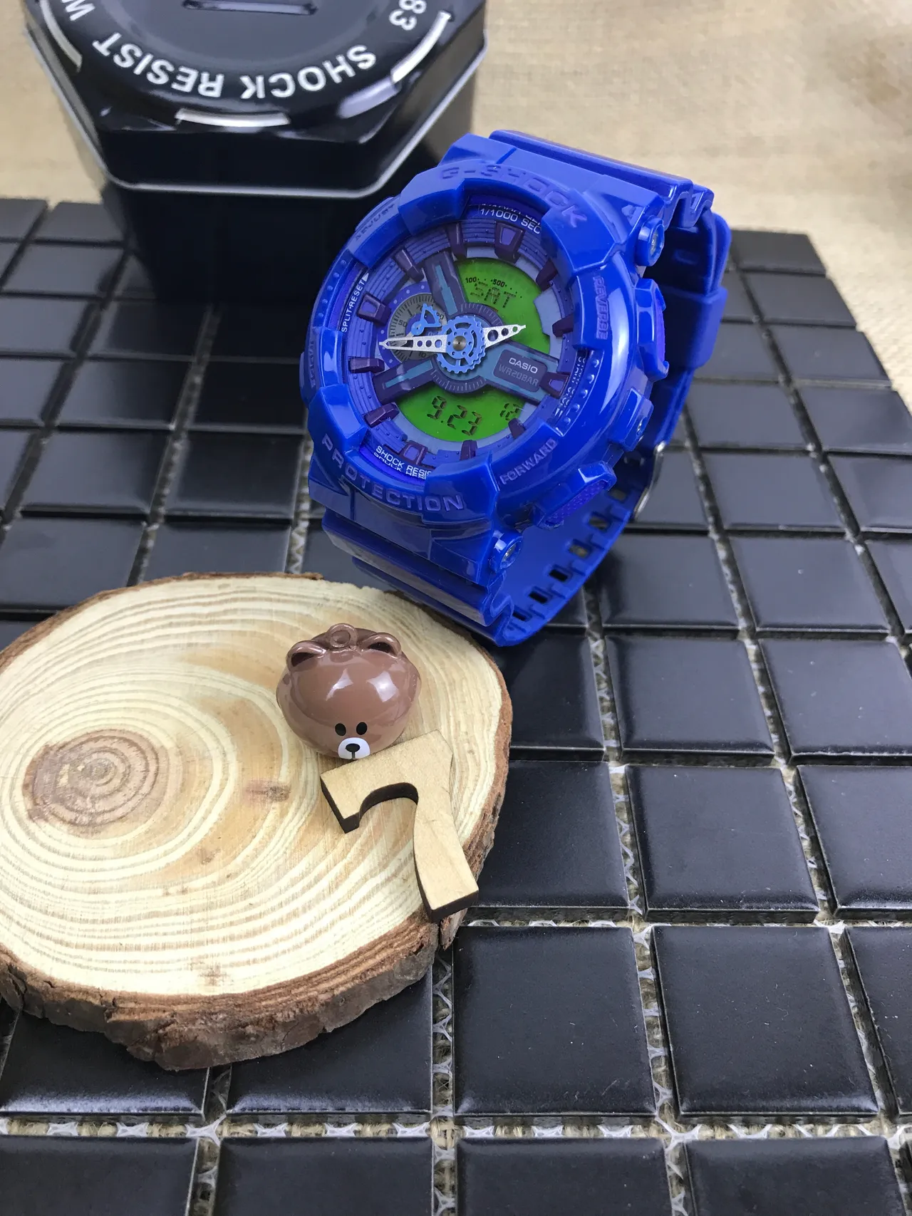 Casio G-Shock GA-110 Translucent Blue Lime Green Sports Watch 17