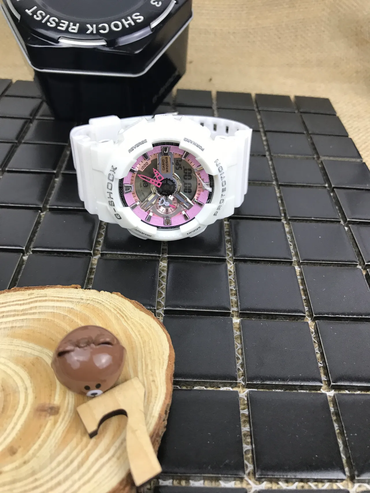 Casio G-Shock GA-110 White and Pink Sports Watch 8