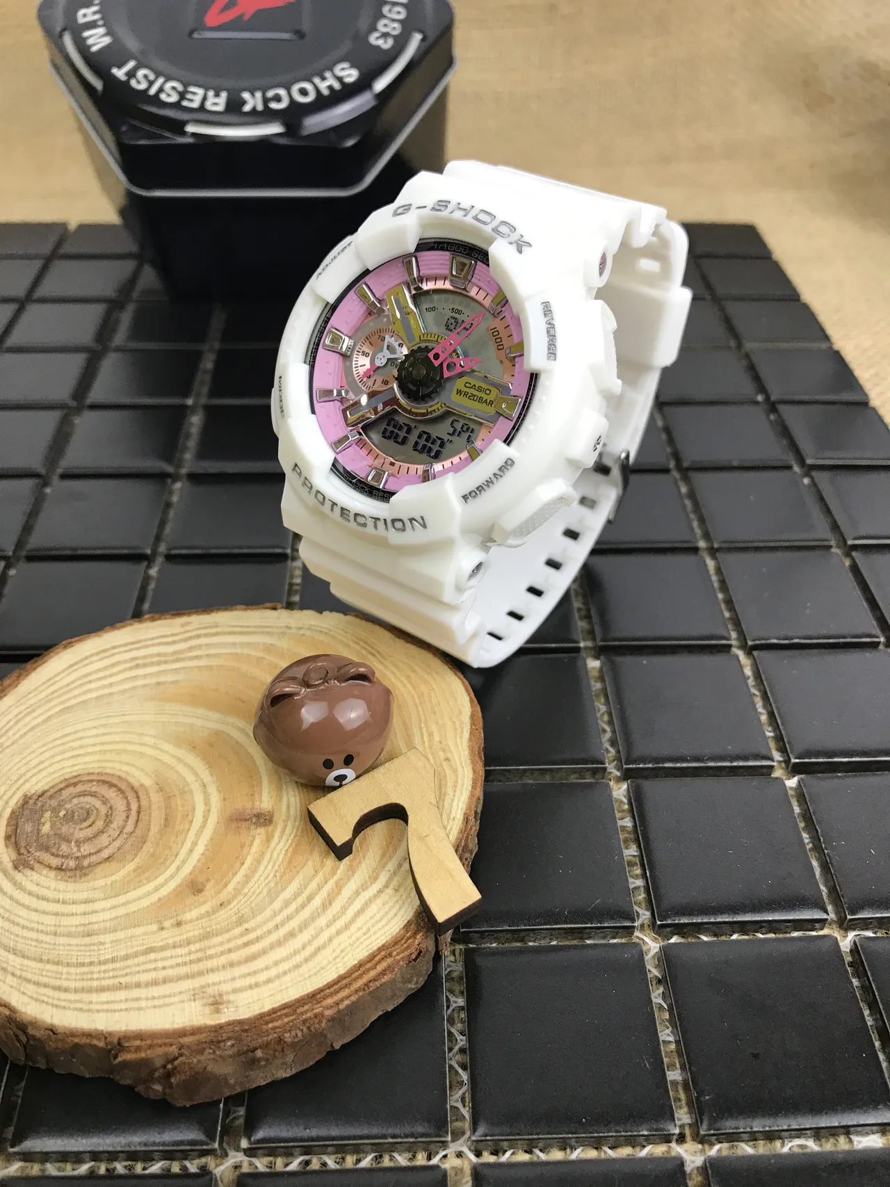 Casio G-Shock GA-110 White and Pink Sports Watch 9