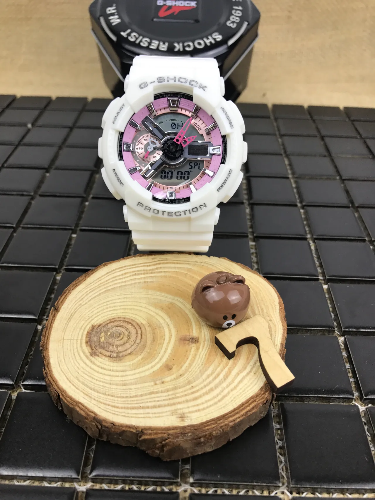 Casio G-Shock GA-110 White and Pink Sports Watch 10