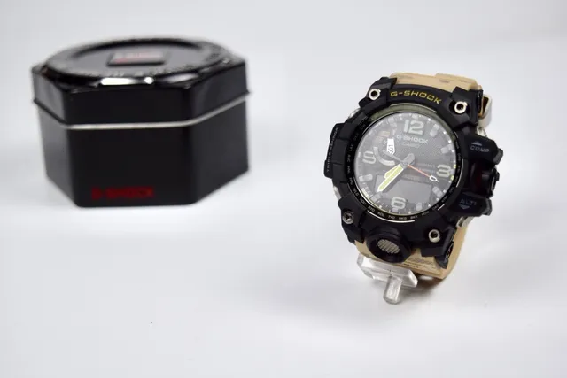 Casio G-Shock Mudmaster Black Beige Rugged Multi-Sensor Case Camouflage Strap Watch 4