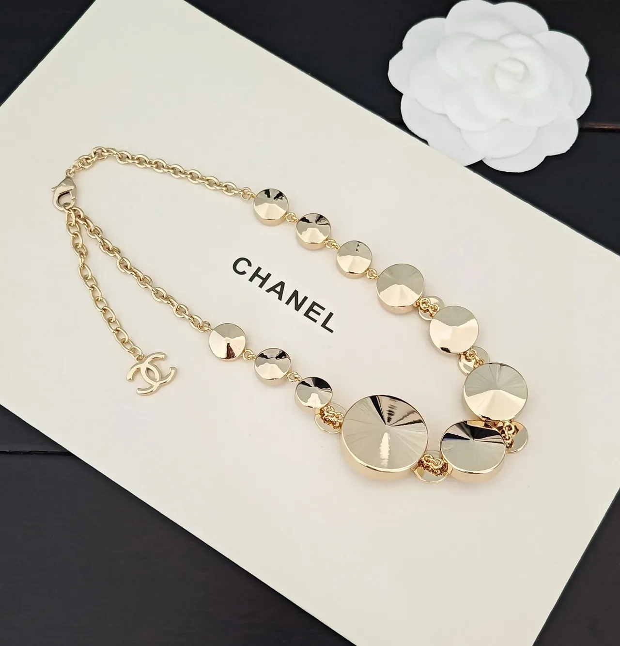 Chanel Collier Bib avec Cristaux et Perles 3