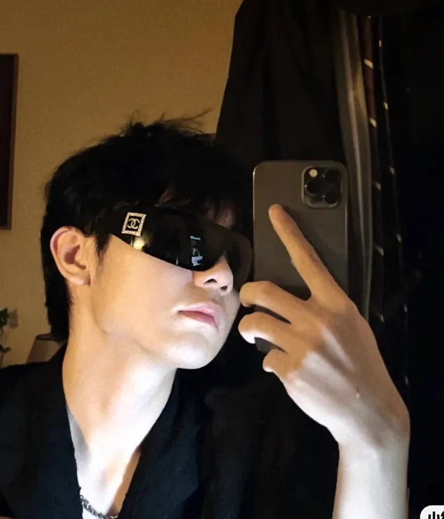 Chanel Black Silver Oversized Shield Acetate Frame Sunglasses 7