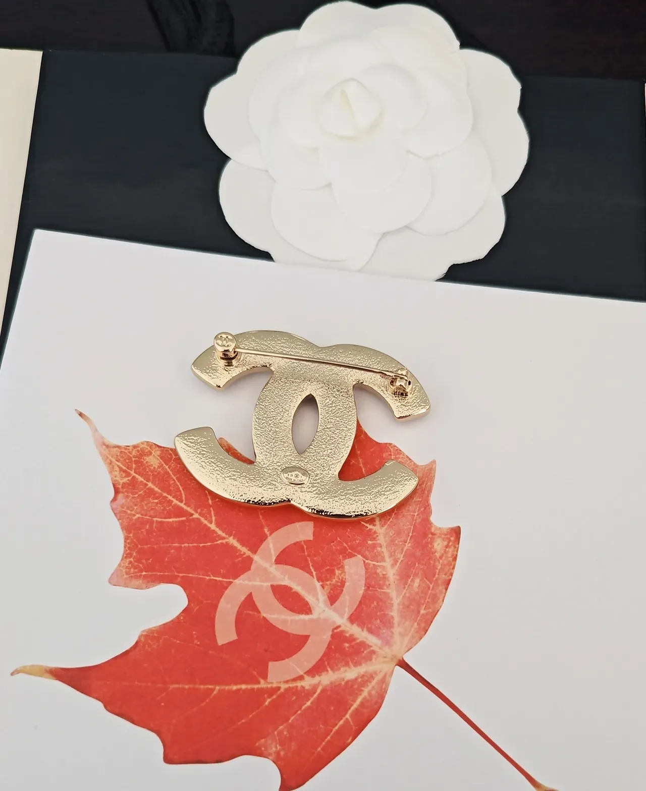 Chanel CC Brooch Silver and Gold-Tone Metal Brooch 2