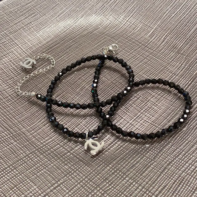 Chanel CC Pendant Beaded Choker Necklace 3