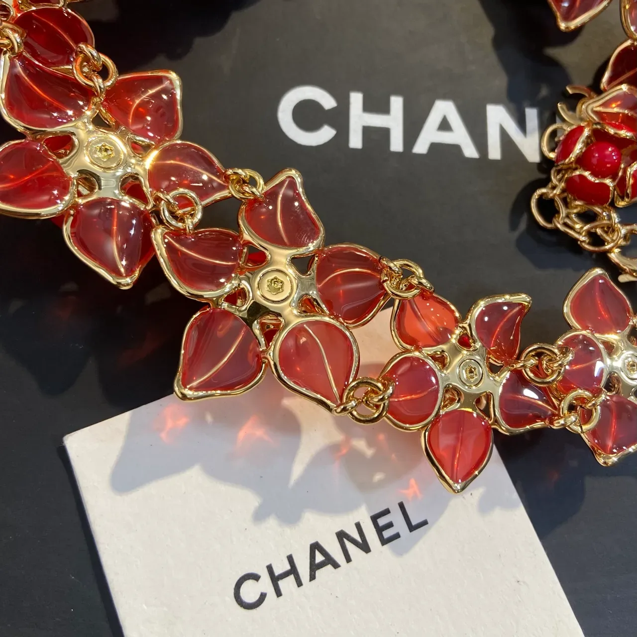 Chanel Floral Enamel and Stone Choker Necklace 3