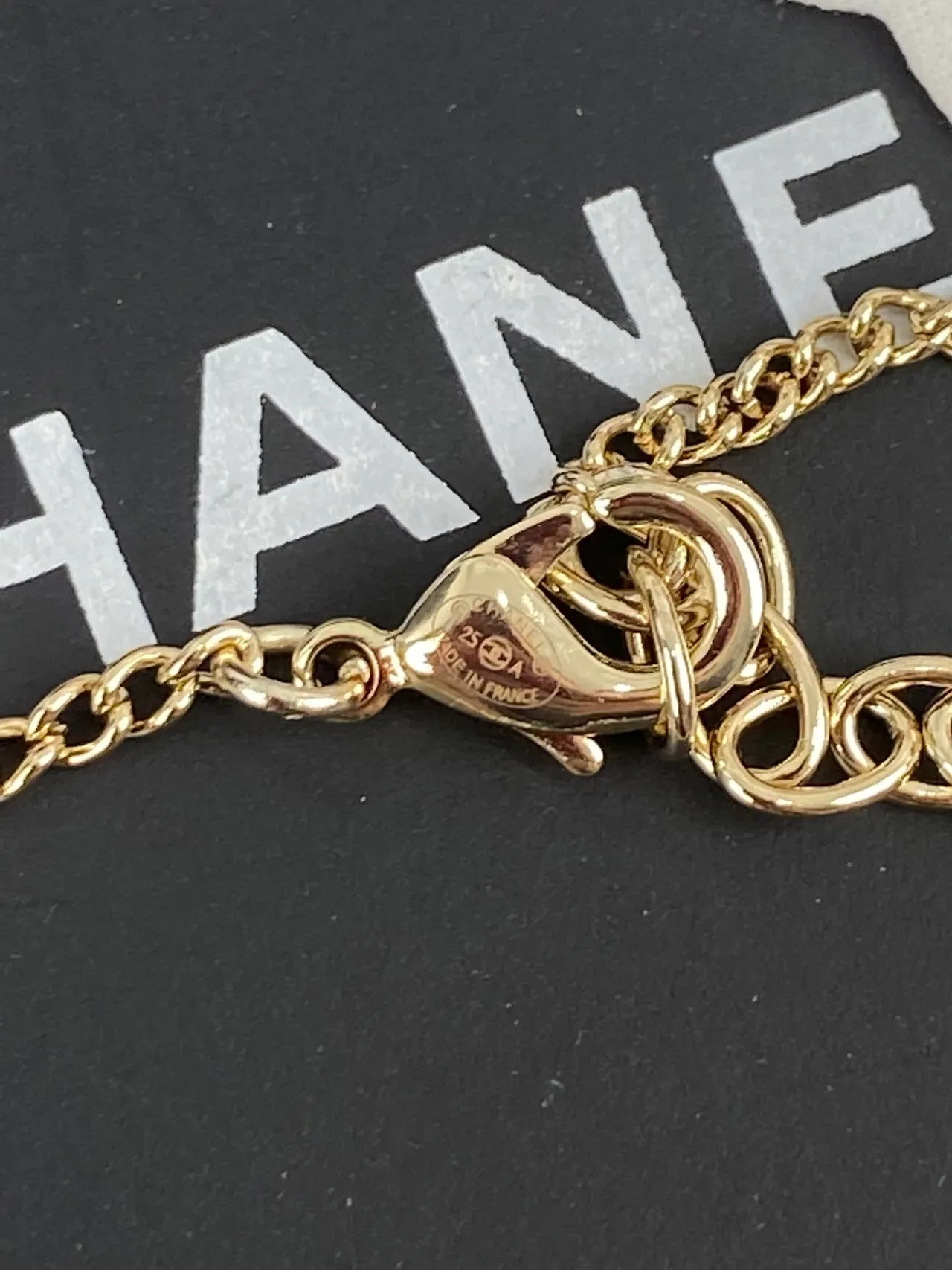 Collier Chanel Chaîne Or Argent Pendentif Sphérique Cristal Encrusté 3