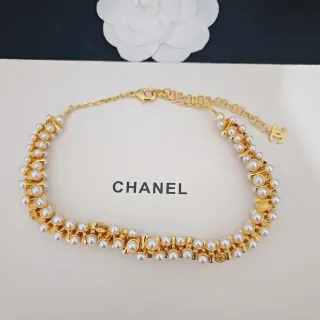 Chanel Gold-Tone Double-Row Pearl Bracelet