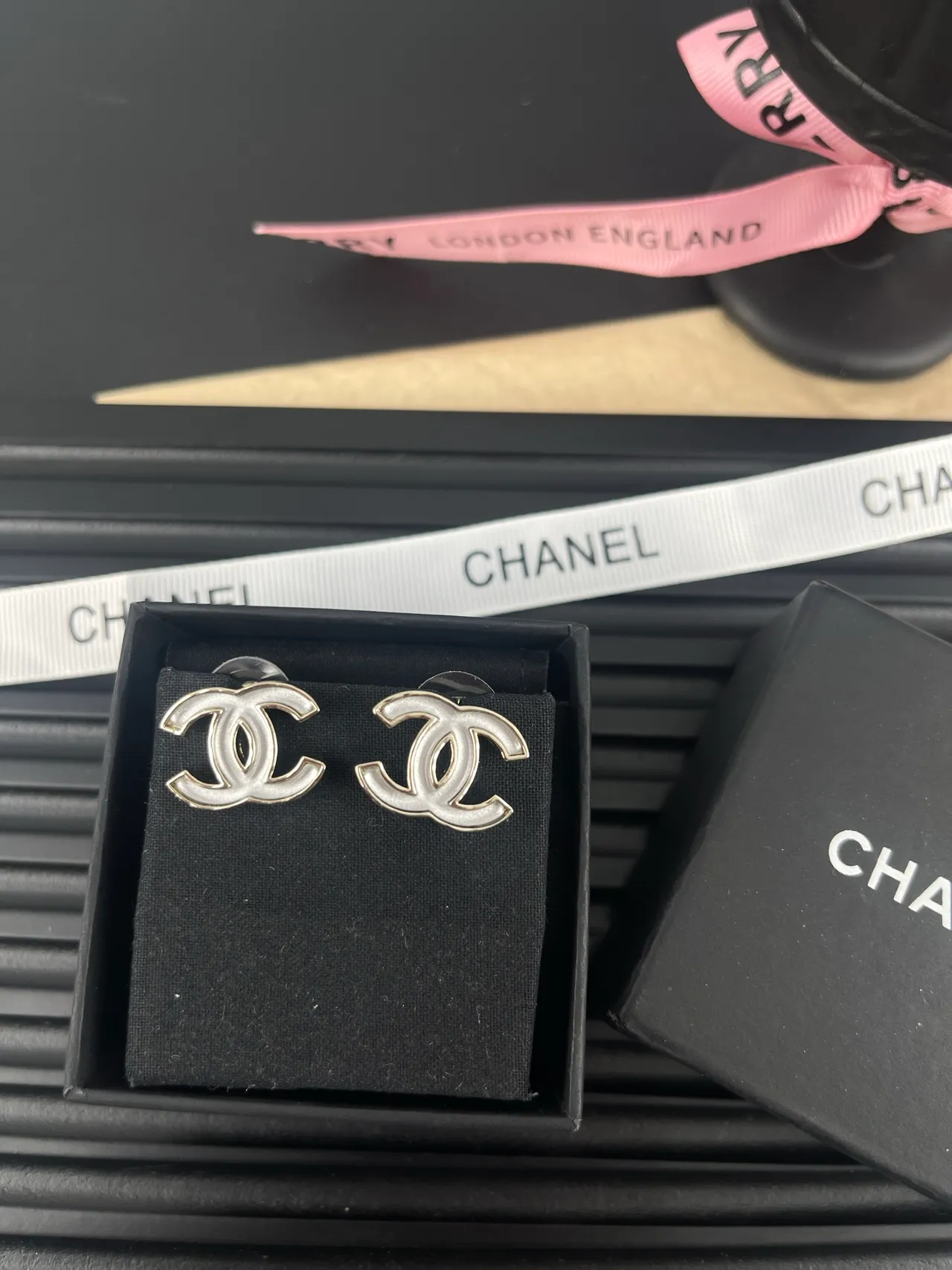 Chanel Interlocking CC Stud Earrings 3