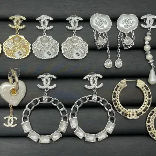 Chanel Logo-Embellished Pearl and Crystal Earrings