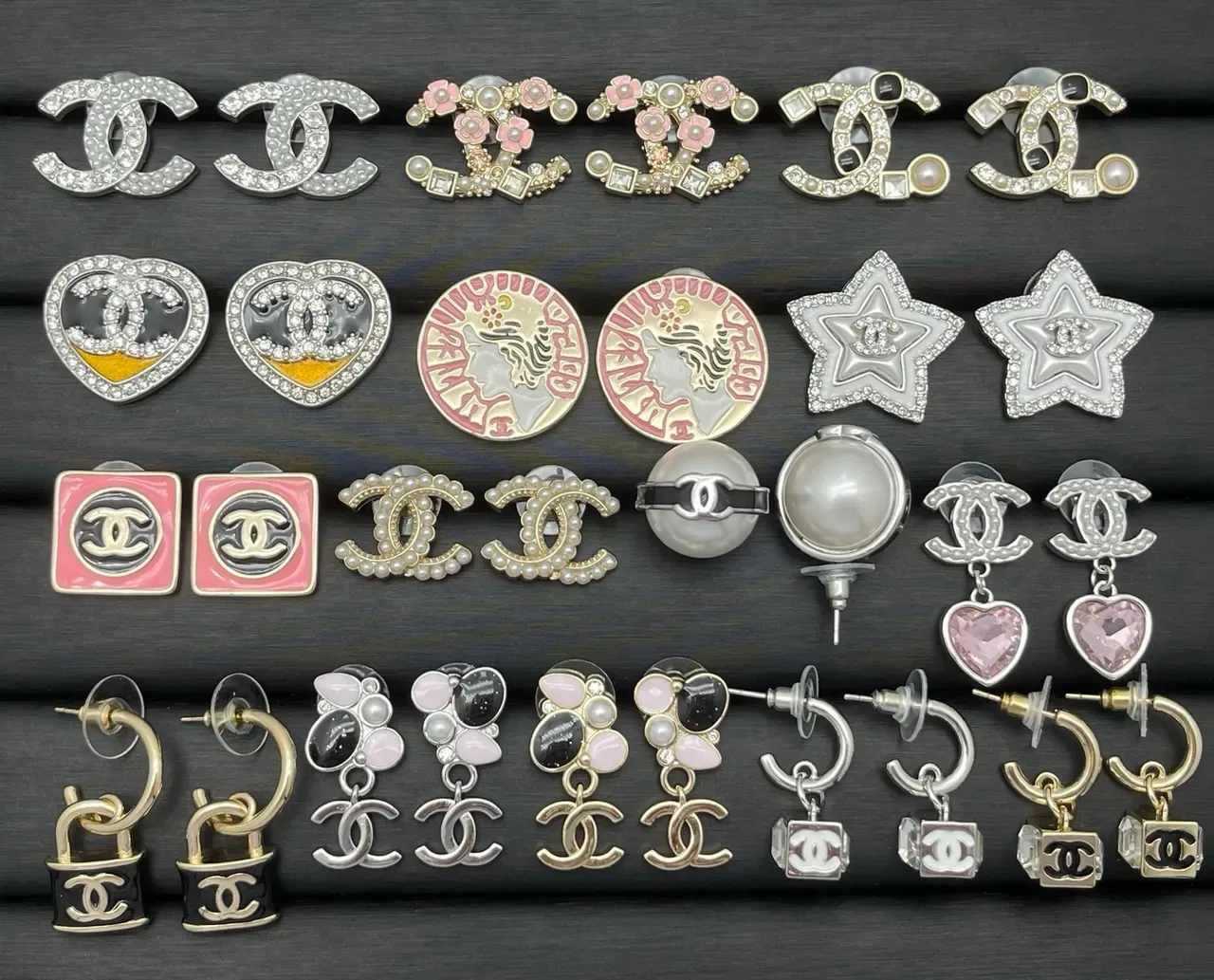Chanel Logo-Embellished Pearl and Crystal Earrings 2