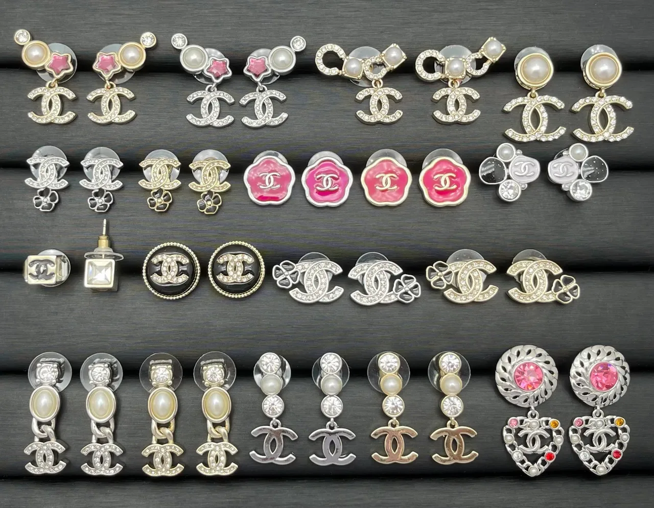 Chanel Logo-Embellished Pearl and Crystal Earrings 4