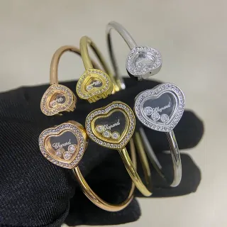 Chopard Cœurs Heureux Bracelet de Charme Flottant en Diamants Pavé en Forme de Cœur