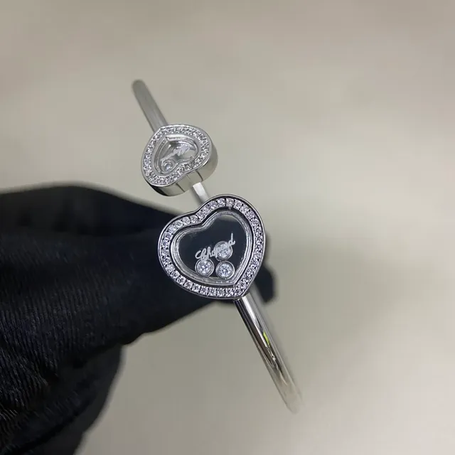 Chopard Happy Hearts Heart-Shaped Pavé Diamond Floating Charm Bracelet 3