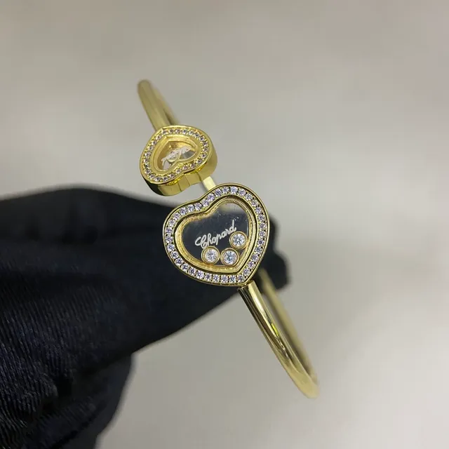Chopard Happy Hearts Heart-Shaped Pavé Diamond Floating Charm Bracelet 4