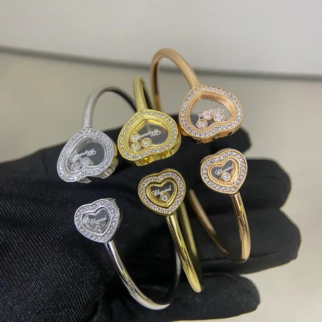 Chopard Happy Hearts Heart-Shaped Pavé Diamond Floating Charm Bracelet 6