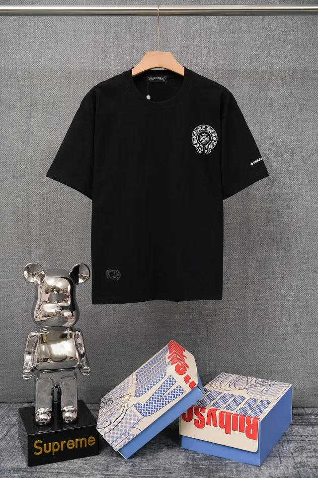 Chrome Hearts Circular Logo Black Graphic T-Shirt 2