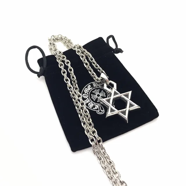 Chrome Hearts Chaîne Cross & Spike Argent Noir Pendentif Ornamenté Gothique Collier Sterling 5
