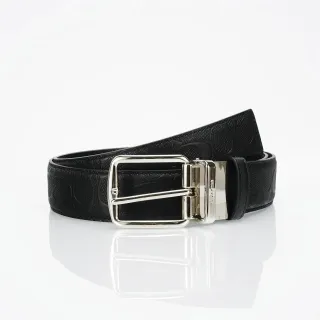 Coach Signature Reversible Belt Black Leather Belt