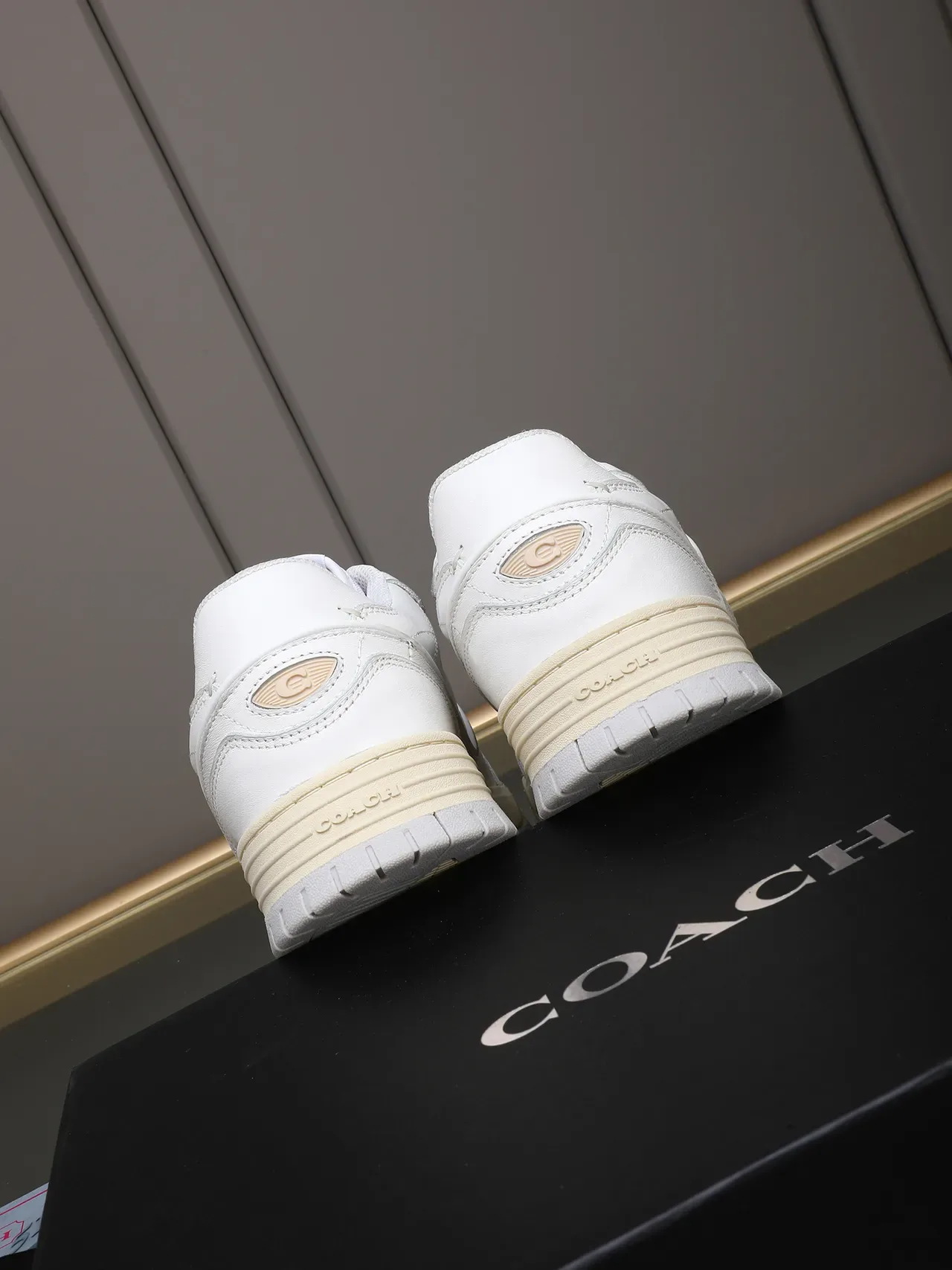 Coach White Embossed C Logo Lifestyle Sneaker 4