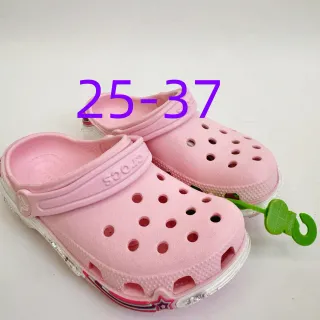 Crocs Classic Clog Rosa Transparente Moldado EVA Ventilado Superior Zueco