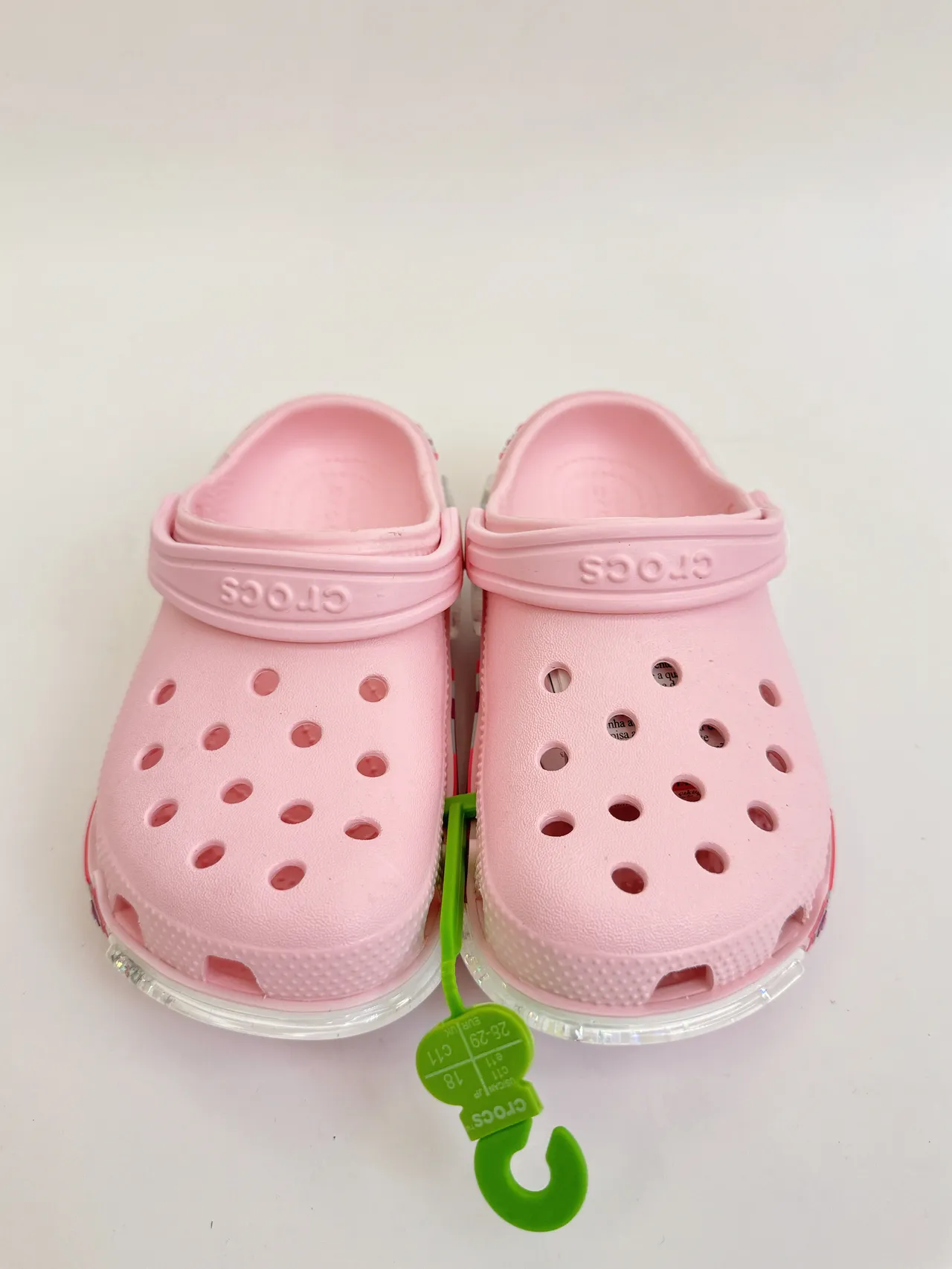 Crocs Classic Clog Rose Transparent Moulé EVA Ventilé Haut Sabot 4