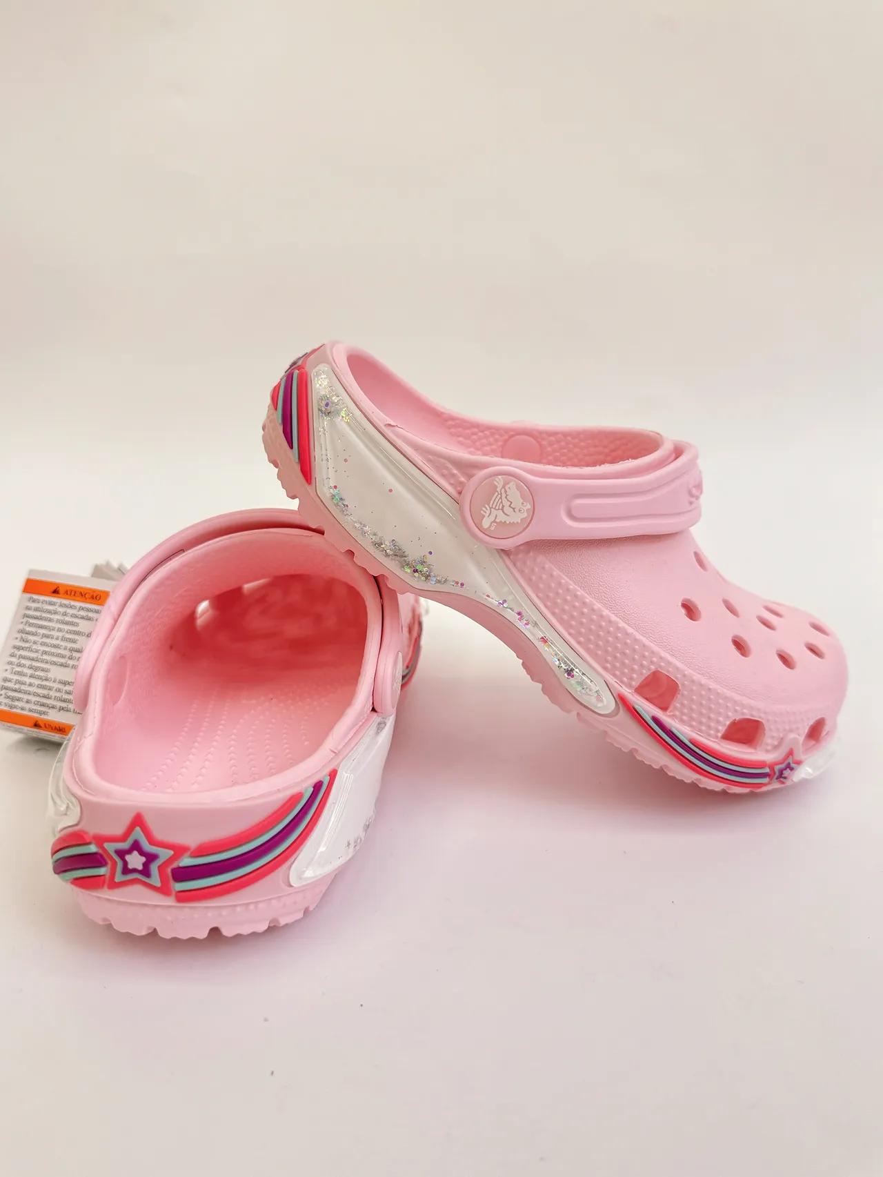 Crocs Classic Clog Rose Transparent Moulé EVA Ventilé Haut Sabot 9