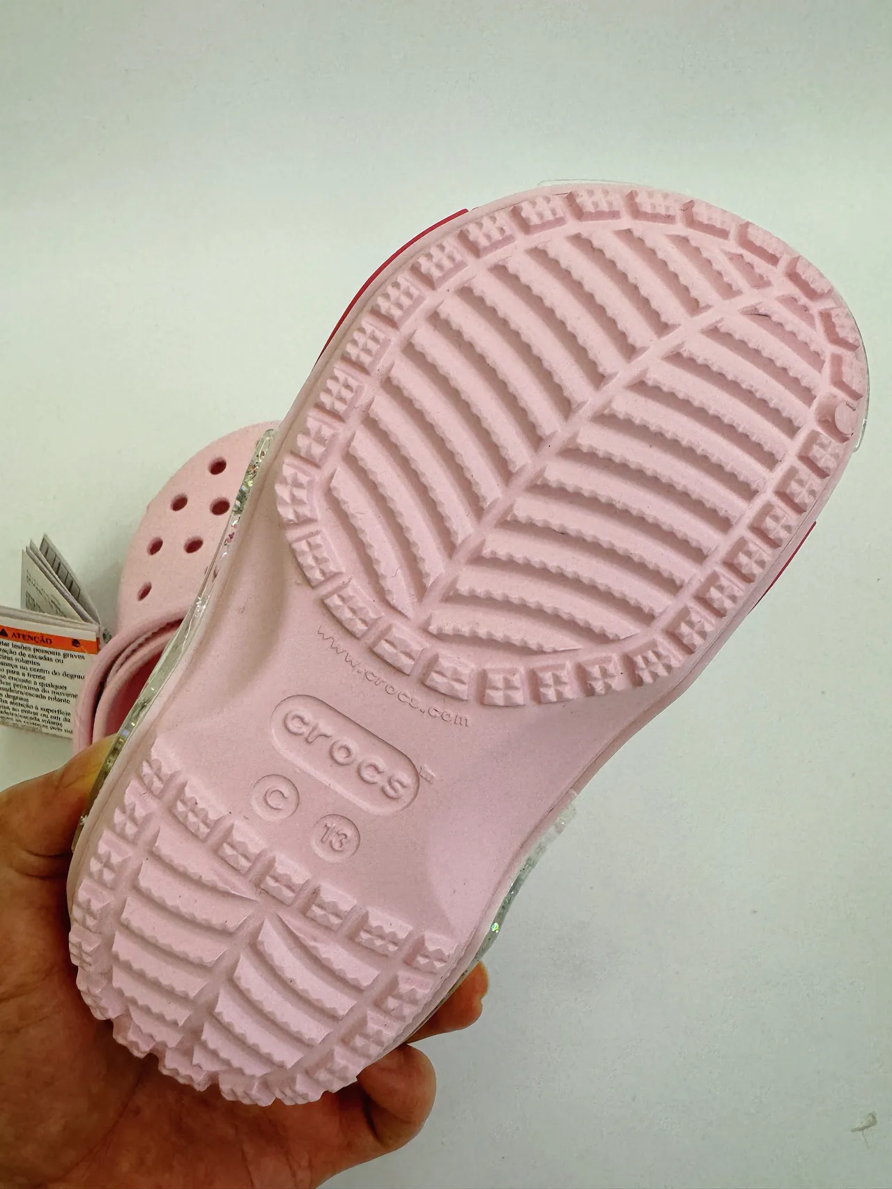 Crocs Classic Clog Rose Transparent Moulé EVA Ventilé Haut Sabot 10