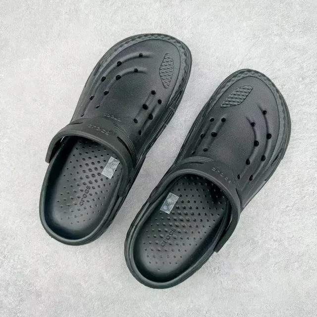 Crocs Echo Clog Black Molded Strap Clog 3