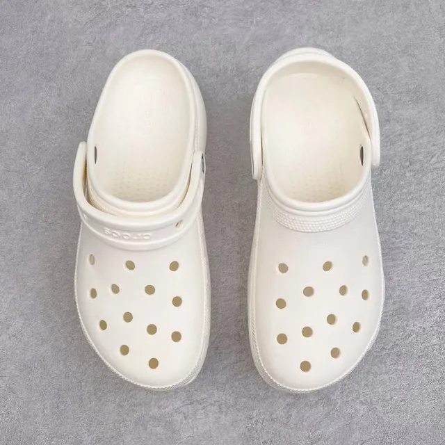 Crocs Echo Clog Off-White Platform Foam Clog 9