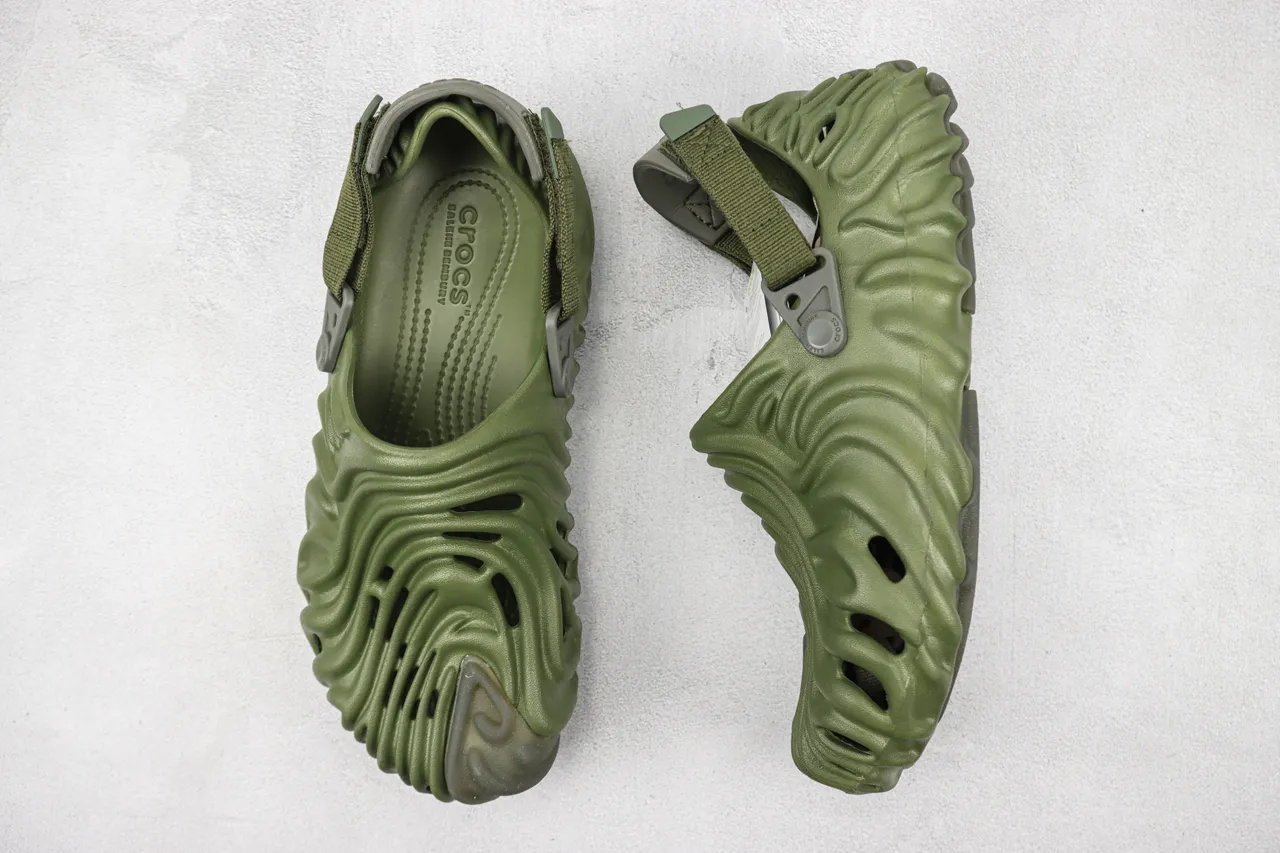 Crocs Echo Clog أخضر زيتوني رغوة مصبوكة كلوج 3