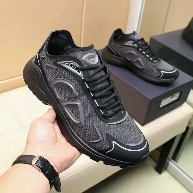 Dior B23 Black and Gray Mesh Lifestyle Sneakers 3