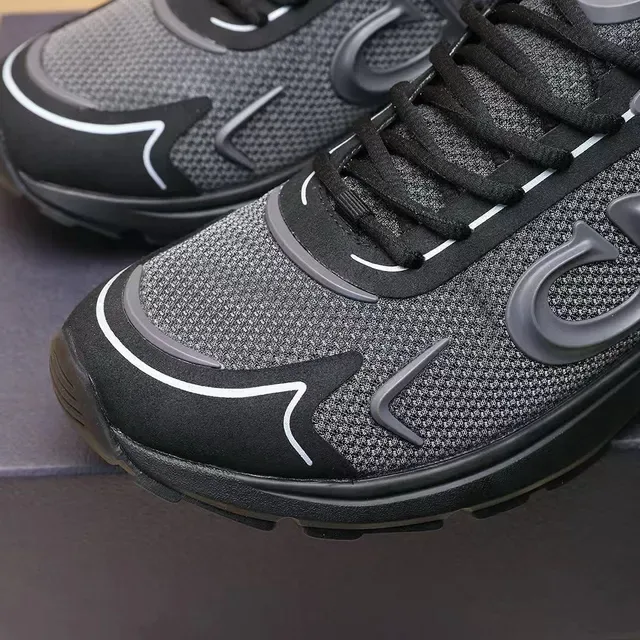 Dior B23 Black and Gray Mesh Lifestyle Sneakers 5