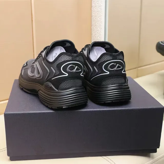 Dior B23 Black and Gray Mesh Lifestyle Sneakers 6