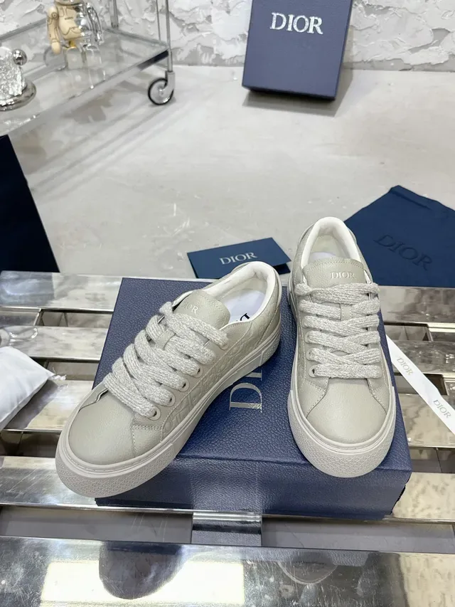Dior B23 Tênis Lifestyle Bege Monograma Embossado 5
