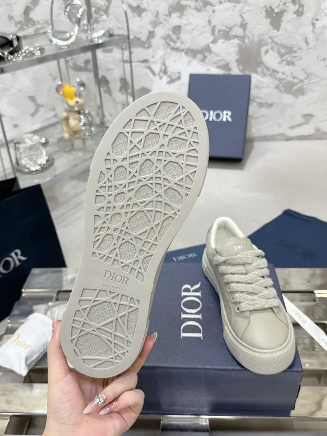 Dior B23 Tênis Lifestyle Bege Monograma Embossado 7
