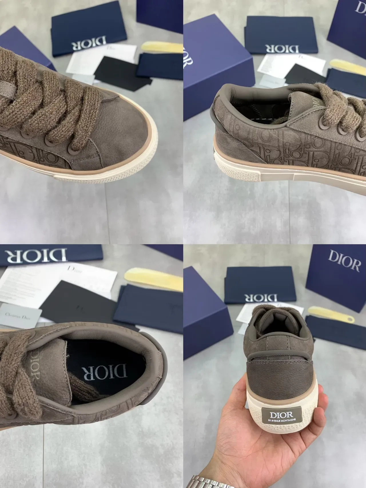 Dior B23 Embossed Oblique Suede Lifestyle Sneakers 2