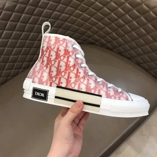 Dior B23 High-Top Sneaker Red Oblique Monogram Lifestyle Sneakers 5