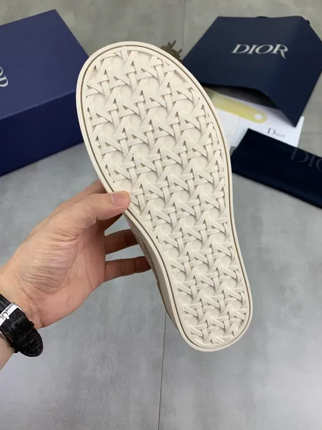 Dior B23 Monogram Beige Slip-On Lifestyle Sneakers 2