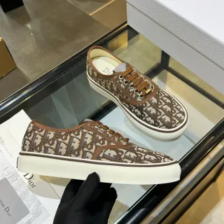 Dior B23 Monogram Canvas Brown Beige Lifestyle Sneakers