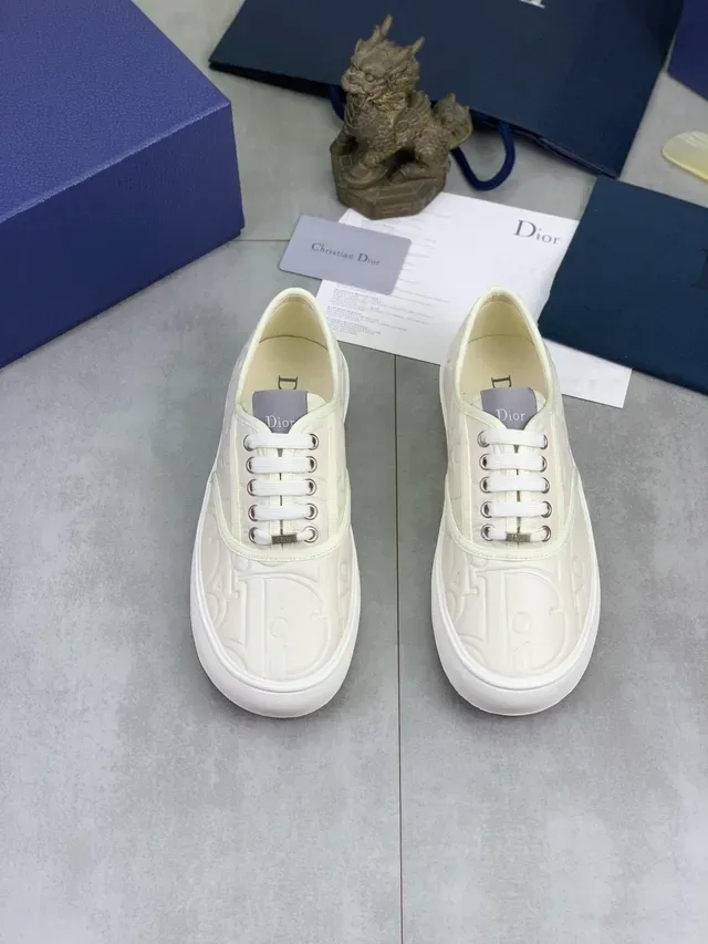 Dior B23 Monogram Embossed Off-White Lifestyle Sneakers 5