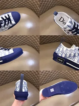Dior B23 Monogram Translucent Navy Lifestyle Sneakers 4