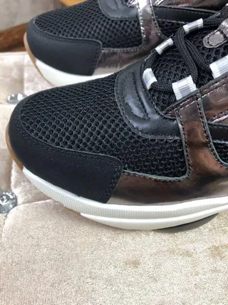 Dior B23 Runner Black Silver Mesh Chunky Sneakers 7
