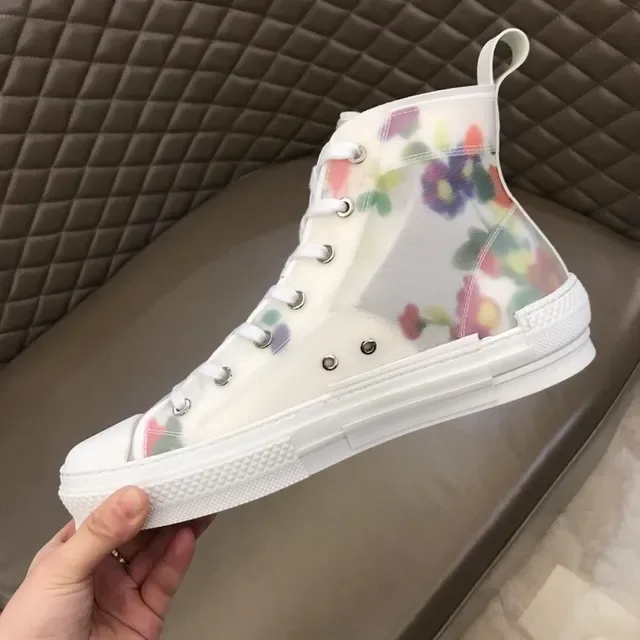 Dior B23 Tênis Lifestyle Transparente com Estampa Floral de Alto 2