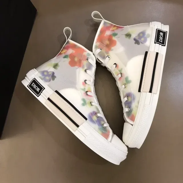 Dior B23 Tênis Lifestyle Transparente com Estampa Floral de Alto 5