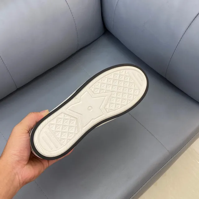Dior B23 White Canvas Branded Strap Lifestyle Sneakers 9