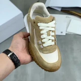 Dior B27 Beige and Cream Suede Canvas Lifestyle Sneakers