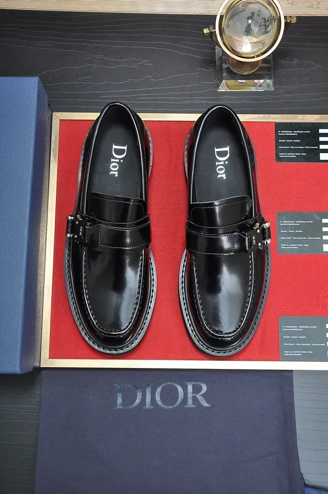 Dior B27 Black Buckle Strap Patent And Smooth Leather Loafer 5